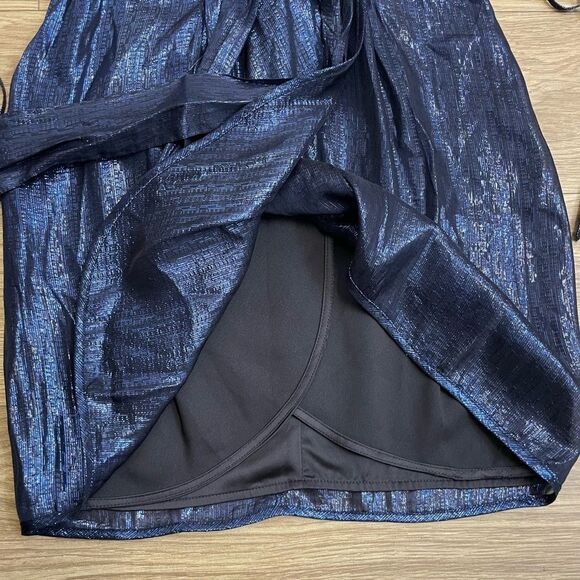 Alice McCall Blue Night Moves Metallic Cocktail Mini Dress - Picture 11 of 13